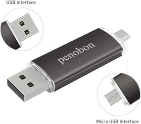 img 4 attached to 🖤 Penobon 32GB OTG USB Flash Drive | Android Phones & Tablets | Thumb Drive for Desktop PC | Black