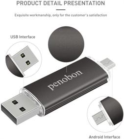 img 2 attached to 🖤 Penobon 32GB OTG USB Flash Drive | Android Phones & Tablets | Thumb Drive for Desktop PC | Black