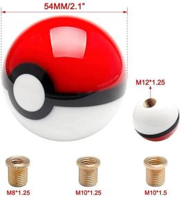 img 1 attached to 🏎️ Universal JDM Top 10 Pikachu Racing Pokeball Manual Gear Shift Shifter Knob - 4 5 6 Speed Round