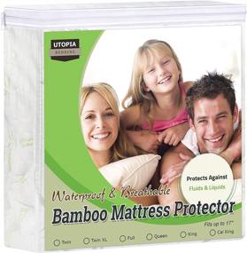 img 4 attached to Waterproof Bamboo Mattress Protector Hypoallergenic