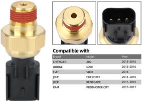img 3 attached to 🔍 Датчик давления масла высокого качества: 68145662AB совместим с Jeep Cherokee Renegade Dodge Dart Chrysler 200 Датчик давления масла & блок передач PS753 68145662AA (3 контакта)
