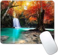 waterfall non slip wireless mousepads computers logo