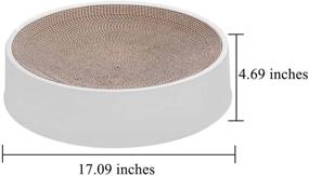 img 3 attached to 🐱 Ultimate Cat Scratcher: MIAOXSEN Refillable Cardboard & Bed Combo for Indoor Cats - Scratch Lounge & Pad (Base)