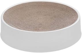 img 4 attached to 🐱 Ultimate Cat Scratcher: MIAOXSEN Refillable Cardboard & Bed Combo for Indoor Cats - Scratch Lounge & Pad (Base)