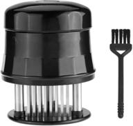 🔪 szxc meat tenderizer tool with safe lock & cover - 56 stainless steel blades + clean brush - for tenderizing steak, chicken, fish & pork - dishwasher safe - bpa free logo