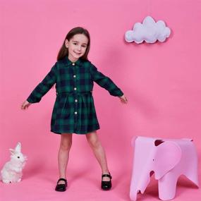 img 1 attached to 👚 Girls' Flannel Button Shirts - Buffalo Toddler Clothing, Tops, Tees & Blouses