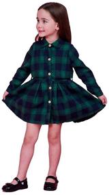 img 4 attached to 👚 Girls' Flannel Button Shirts - Buffalo Toddler Clothing, Tops, Tees & Blouses