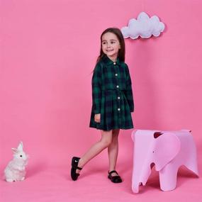 img 3 attached to 👚 Girls' Flannel Button Shirts - Buffalo Toddler Clothing, Tops, Tees & Blouses