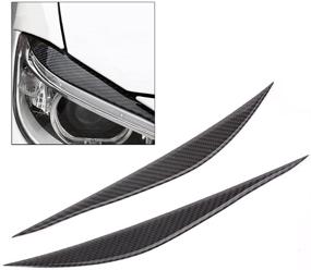 img 4 attached to 🚗 GZYF Carbon Fiber Headlight Eyebrow Eyelid Cover Trim: Perfect Fit for BMW 3 Series F30 (2013-2017)