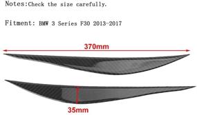 img 3 attached to 🚗 GZYF Carbon Fiber Headlight Eyebrow Eyelid Cover Trim: Perfect Fit for BMW 3 Series F30 (2013-2017)