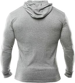 img 2 attached to 💪 Ultimate Bodybuilding Long Sleeve Sweatshirts: High-Performance Polyester Fabrics for Unmatched Results