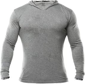 img 4 attached to 💪 Ultimate Bodybuilding Long Sleeve Sweatshirts: High-Performance Polyester Fabrics for Unmatched Results