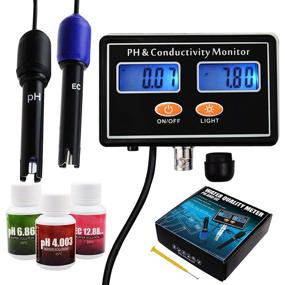 img 4 attached to 🐠 Highly Accurate 0-14 pH & 0-19.99Ms Conductivity Monitor for Aquariums & Hydroponics