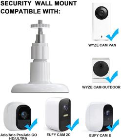 img 1 attached to 🔒 Enhanced Security: 3 Pack Adjustable Wall Mount & Ceiling Mounting Kit for Ring Stick Up Cam/Indoor Cam/Battery Cam