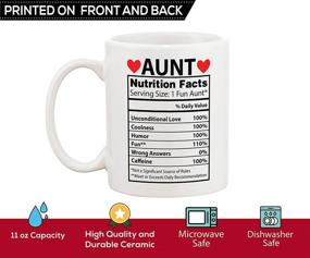 img 2 attached to 👩 Aunt Christmas Gifts and Aunt Mugs, Perfect Gifts for Aunts, Hilarious Best Aunt Ever Gift/Cup for Coffee/Tea from Niece/Nieces