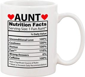 img 3 attached to 👩 Aunt Christmas Gifts and Aunt Mugs, Perfect Gifts for Aunts, Hilarious Best Aunt Ever Gift/Cup for Coffee/Tea from Niece/Nieces