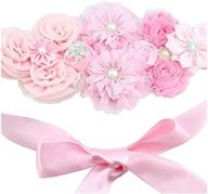 🌸 floral fall chic maternity sash: stunning newborn photo prop & bridal rhinestone belt - sh-01 logo