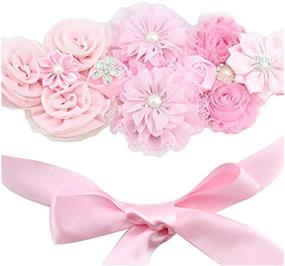 img 3 attached to 🌸 Floral Fall Chic Maternity Sash: Stunning Newborn Photo Prop & Bridal Rhinestone Belt - SH-01