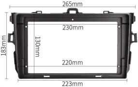 img 1 attached to 📻 DKMUS Double Din Radio Stereo Dash Install Mount Trim Kit for Toyota Corolla 2008-2010 - Silver Grey, 9-Inch Bezel Adapter