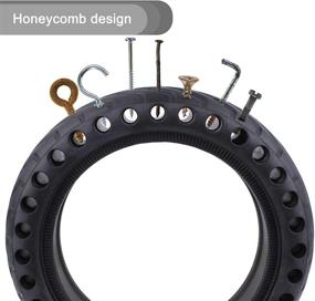 img 2 attached to 🛴 TOMALL 8.5 Inch Honeycomb Rubber Damping Solid Tire: Xiaomi M365 Electric Scooter Replacement Wheel