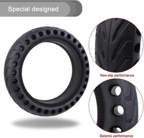 img 1 attached to 🛴 TOMALL 8.5 Inch Honeycomb Rubber Damping Solid Tire: Xiaomi M365 Electric Scooter Replacement Wheel