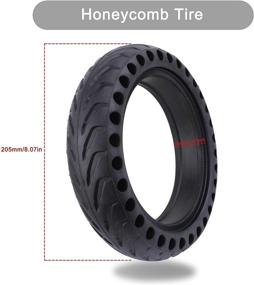 img 3 attached to 🛴 TOMALL 8.5 Inch Honeycomb Rubber Damping Solid Tire: Xiaomi M365 Electric Scooter Replacement Wheel