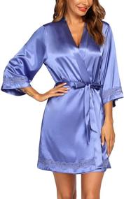 img 2 attached to 👙 Ekouaer V Neck Lace Trim Sleepwear for Women in Lingerie, Sleep & Lounge
