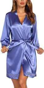 img 4 attached to 👙 Ekouaer V Neck Lace Trim Sleepwear for Women in Lingerie, Sleep & Lounge