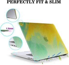 img 2 attached to IMDCASE Compatible with Macbook Air 13 Inch Case 2020 2021 2019 2018 Release A2337 M1 A2179 A1932 Touch ID Retina Display: Glitter MacBook Air Case with Laptop Hard Shell, Keyboard Cover, and Screen Protector