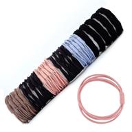 💆 seamless cotton hair ties: no metal or plastic, 30pcs, gift for women and teenage girls, won't tangle or pull hair logo