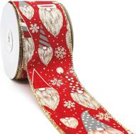 🎅 ct craft llc red satin elf christmas wired ribbon - 2.5" x 10yds - red/elf: festive holiday decoration logo