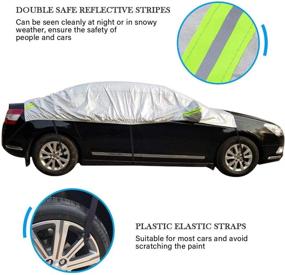 img 3 attached to ❄️ OMIGAO Windshield Snow & Roof Cover - Top Waterproof, All-Weather Protection for Sedan & SUV. Shield Your Windshield and Roof from Snow, Ice, and Dust in Winter & Summer