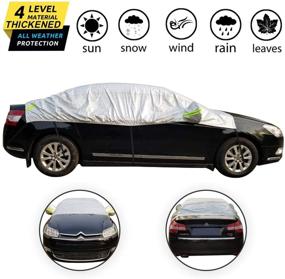 img 4 attached to ❄️ OMIGAO Windshield Snow & Roof Cover - Top Waterproof, All-Weather Protection for Sedan & SUV. Shield Your Windshield and Roof from Snow, Ice, and Dust in Winter & Summer