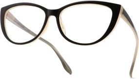 img 1 attached to 3-Pack Stylish Cat Eye Blue Light Blocking Reading Glasses | Women's Anti Eyestrain & Glare Computer Readers | CRGATV