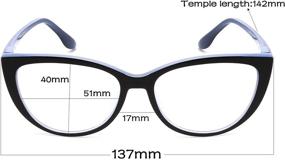 img 3 attached to 3-Pack Stylish Cat Eye Blue Light Blocking Reading Glasses | Women's Anti Eyestrain & Glare Computer Readers | CRGATV