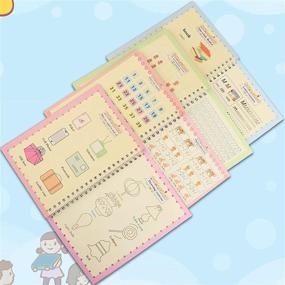 img 1 attached to 📚 VLOJELRY Handwriting Practice Copybook for Kids: The Print Handwriting Workbook - Reusable, Groove Copybook Set 4Pcs (Style One)