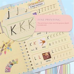 img 2 attached to 📚 VLOJELRY Handwriting Practice Copybook for Kids: The Print Handwriting Workbook - Reusable, Groove Copybook Set 4Pcs (Style One)