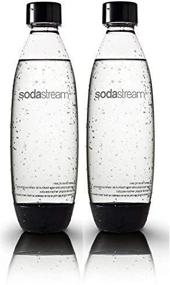 img 1 attached to 🍾 2 Pack Original Sodastream Source BLACK Carbonating Water Bottles - 1L BPA-Free Compatible with Play, Splash, Source, Power, Spirit, and Fizzi Soda Makers