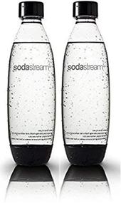img 2 attached to 🍾 2 Pack Original Sodastream Source BLACK Carbonating Water Bottles - 1L BPA-Free Compatible with Play, Splash, Source, Power, Spirit, and Fizzi Soda Makers