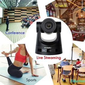 img 2 attached to 🎥 20X-SDI PTZ Camera with 3G-SDI/HDMI, 1080p, PoE, 60 fps, 20x Optical Zoom - Ideal for Church IP Live Streaming, Broadcast, Conference, Education Events