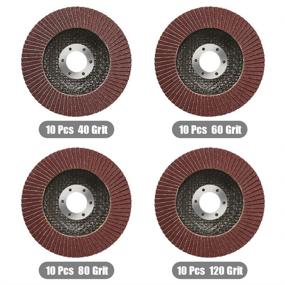 img 3 attached to 🛠️ Outivity 4-1/2 x 7/8-Inch Flap Discs-40 PCS: Premium Grinding Wheels for 4.5 Inch Angle Grinder