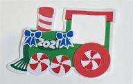 🎄 dated christmas train picture photo frame magnet craft kit for kids: make 12, perfect for classroom activity! logo