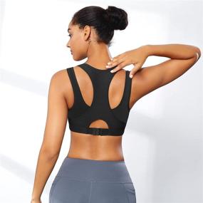 img 3 attached to Rolewpy Sports Bras for Women: Full Coverage Racerback High Support Bras for Intense Workouts with Shock Control Padding