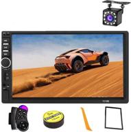 🚗 advanced car stereo 2 din with 7 inch touch screen: mp5/mp4/mp3 multimedia player with bluetooth, fm radio, usb/sd/aux input, mirror link, steering wheel remote control, rear view camera support logo