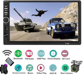 img 3 attached to 🚗 Advanced Car Stereo 2 Din with 7 inch Touch Screen: MP5/MP4/MP3 Multimedia Player with Bluetooth, FM Radio, USB/SD/AUX Input, Mirror Link, Steering Wheel Remote Control, Rear View Camera Support