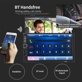 img 2 attached to 🚗 Advanced Car Stereo 2 Din with 7 inch Touch Screen: MP5/MP4/MP3 Multimedia Player with Bluetooth, FM Radio, USB/SD/AUX Input, Mirror Link, Steering Wheel Remote Control, Rear View Camera Support