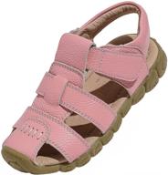 👧 dadawen leather outdoor sandals: stylish toddler girls' athletic shoes for outdoor adventures! logo