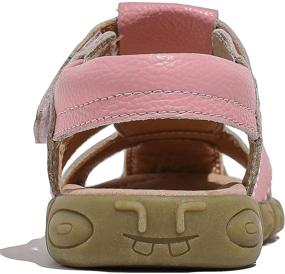 img 2 attached to 👧 DADAWEN Leather Outdoor Sandals: Stylish Toddler Girls' Athletic Shoes for Outdoor Adventures!