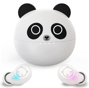 img 4 attached to 🐼 Cute Panda Cartoon Wireless Earbuds, Bluetooth 5.0 In Ear Headphones with HiFi Stereo, TWS Earphones for Kids & Adults, Cosplay Gift, 36H Playtime Music, Built-in Mic, Portable Charging Case