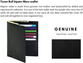 img 2 attached to Texan Bull: Stylish Leather Wallets for Hipster Men's Wallets, Card Cases & Money Organizers